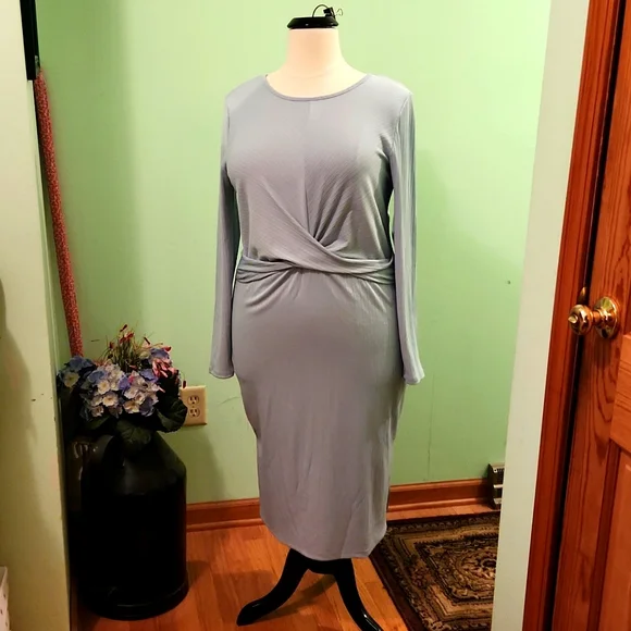 ice blue plus size dress Plus Size Dulce Swiss Dot Dress